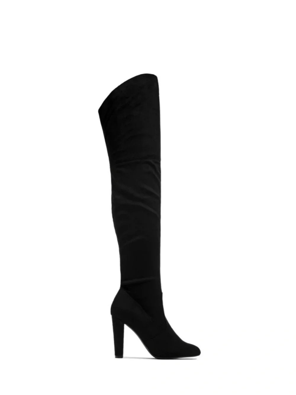 Wild Diva Black Over-the-Knee Suede Heeled Boots - Women, Size 7 (NWOT)